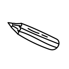 School pencil on white background