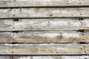 Naklejka premium wooden deck planks, covered in moss