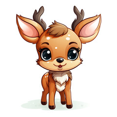 cute deer cartoon vector
