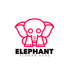 Elephant line symbol logo