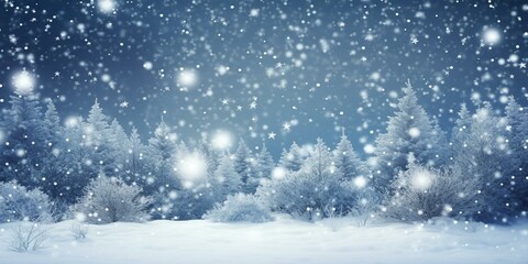 Naklejka premium christmas snowy winter snowflakes falling background cinematic