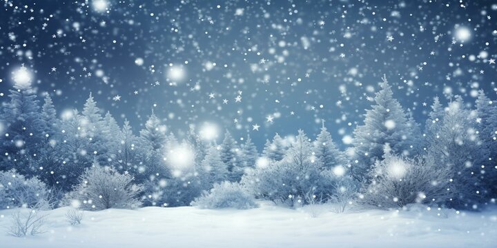 christmas snowy winter snowflakes falling background cinematic