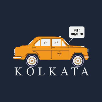 Typography T-shirt design - Kolkata