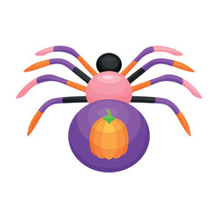 Tasty candy in shape of spider on white background