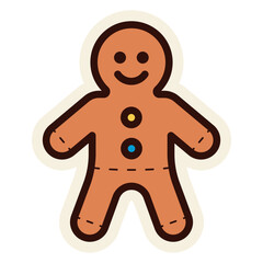Obraz premium gingerbread sticker