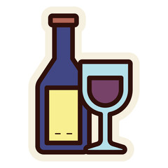 wine drink sticker