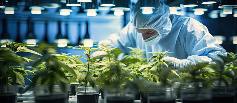 Concern is on genetically engineered plants With copyspace for text