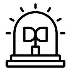 Siren danger alarm  outline icon