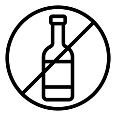 No Alcohol outline icon