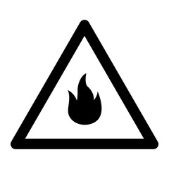 Warning of Flammable solid glyph icon