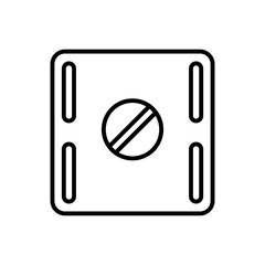 Contraceptive pill on white background