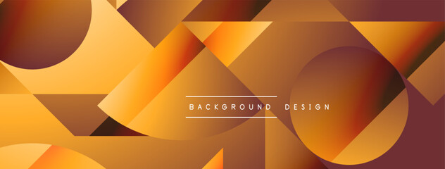 Simple geometric forms - dynamic geometric abstract background. Visual symphony of shapes and lines design for wallpaper, banner, background, landing page, wall art, invitation, prints, posters