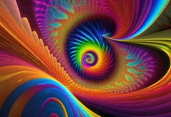 vibrant fractal burst background