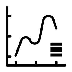 Longevity curve of actuary solid icon