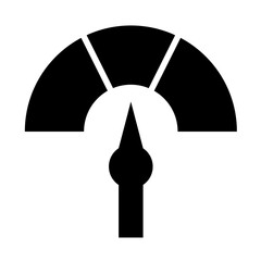 Risk tolerance gauge of actuary solid icon