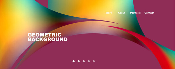 Round shapes and circles geometric abstract background. Vector Illustration For Wallpaper, Banner, Background, Card, Book Illustration, landing page