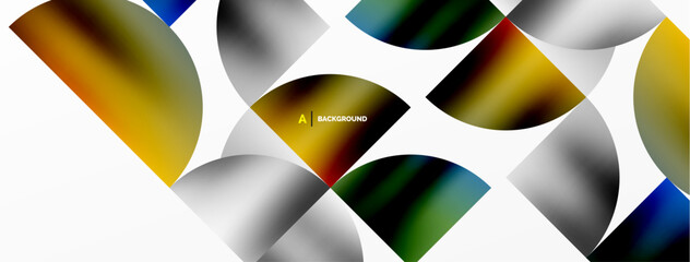 Exquisite backdrop marrying modern minimalism with metallic allure. Featuring round triangles, it exudes geometric sophistication and understated charm for wallpaper, banner, background, landing page