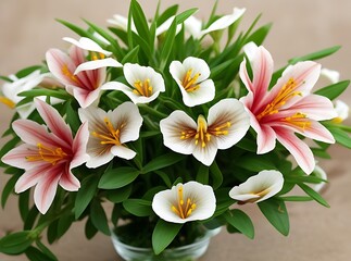 Fototapeta na wymiar white frangipani flower on the garden generative ai
