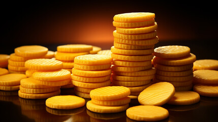 A stack of ladyfinger biscuits showcasing UHD wallpaper Stock Photographic Image