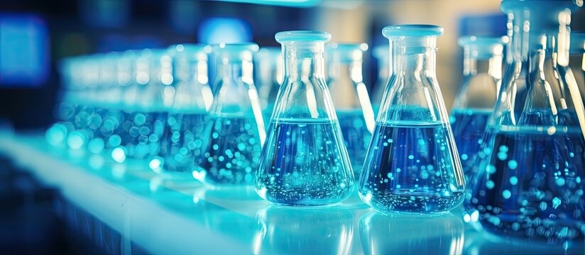 HPLC columns for fast analysis in a lab used for clinical toxicological and forensic purposes With copyspace for text