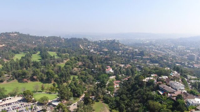 Cinematic Daytime Drone Footage of Hollywood Sign and Griffith Observatory
