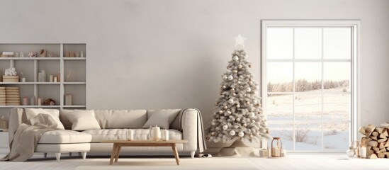 Festive lounge area With copyspace for text