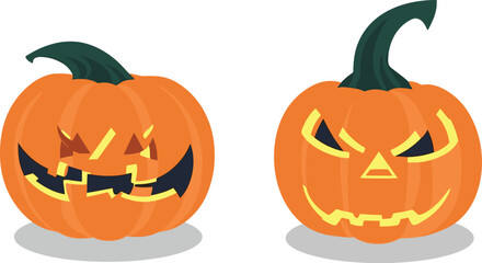 Free vector Halloween pumpkins collection