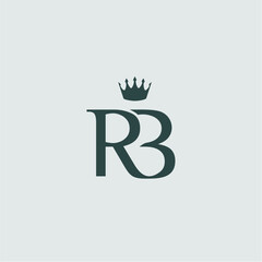 Unique Minimal Elegant RB Logo - obrazy, fototapety, plakaty