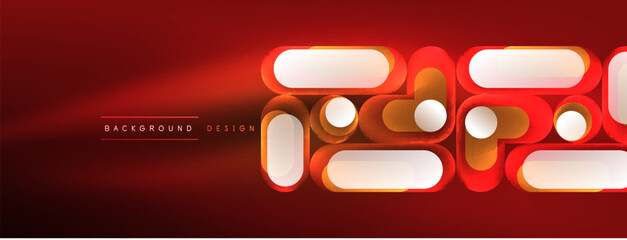 Obraz premium Neon circle abstract background. Template for wallpaper, banner, presentation, background