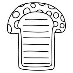 Cute mushroom sticky note