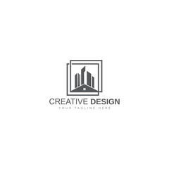 custom homes logo design concept with simple, minimalist and modern styles.