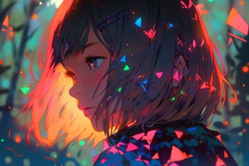 Naklejka premium 呆然とする女性,Generative AI AI画像