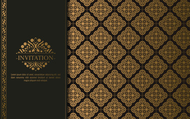 luxury invitation background style ornamental pattern - obrazy, fototapety, plakaty