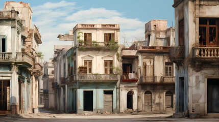 Fototapeta na wymiar colonial buildings in Havana