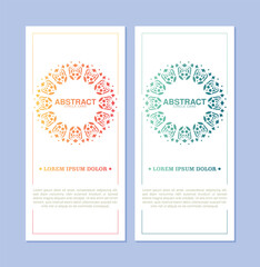 colorful ornament circle greeting card