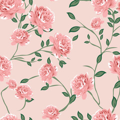 seamless allover flower design pattern on background
