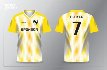 abstract yellow sport jersey design template