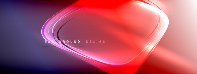 Vector abstract background - liquid transparent bubble shapes on fluid gradient with shadows and light effects