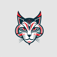 Cat Head Logo Vector Template Illustration Design. Mascot Cat Logo design Cat sport logo