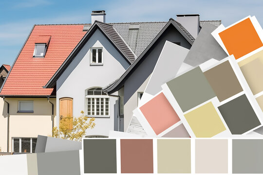 Concept of neutral color painting options for homes, AI-Generated image.