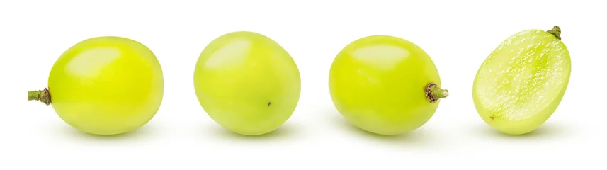 Rolgordijnen green grapes on white © NIKCOA