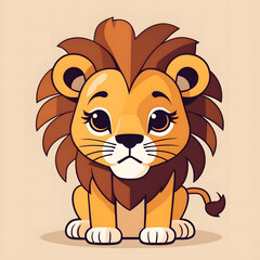 2D lion Vector Art