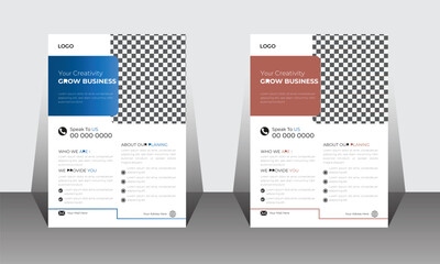 poster flyer pamphlet brochure cover design layout space for photo background, vector template in A4 size