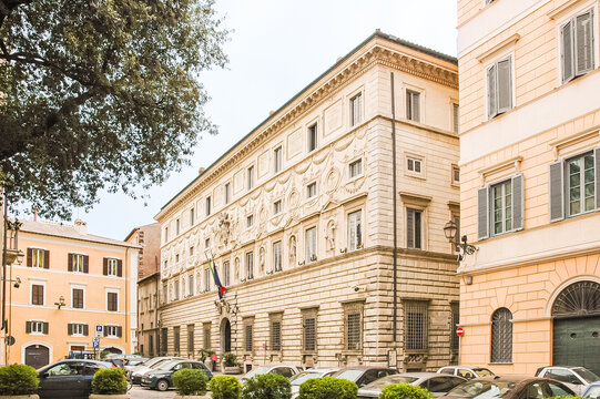 External facade of the Spada palace, Rome