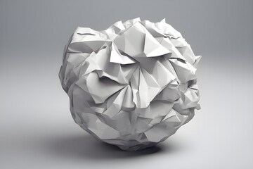 One photography of crumpled paper balls cut out