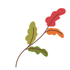 Autumn Leave with Branch Design 