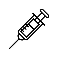 Medical vaccine syringe vector icon