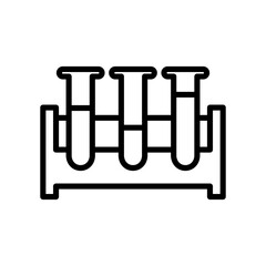 Lab chemical tube vector icon