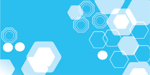 Healthcare banner with hexagonal shapes