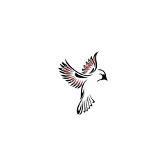 simple sparrow bird design. vector logo